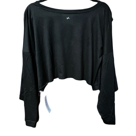 Urban out from under addison cozy cutoff cropped black tee  shirt size XS - Picture 9 of 14